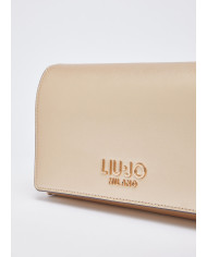 BORSA A SPALLA LIU JO PICCOLA LEATHER BAG LIGHT GOLD 24X7X15CM AA6224 E0958 90048 