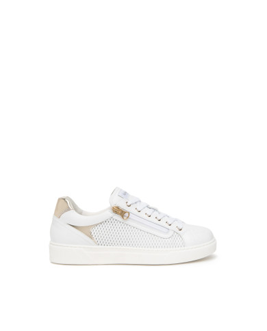 SNEAKERS NEROGIARDINI DONNA SKIPPER BIANCO SKIPPER BIANCO T.BRILL PLATINO TR MALAGA E615252D/707