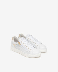 SNEAKERS NEROGIARDINI DONNA SKIPPER BIANCO SKIPPER BIANCO T.BRILL PLATINO TR MALAGA E615252D/707