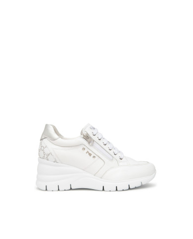 SNEAKERS NEROGIARDINI DONNA CILE BIANCO T.GIOVE BIANCO/GRIGI ETOILE ARGENTO EVA AGOSTA E615221D/707