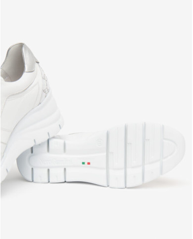 SNEAKERS NEROGIARDINI DONNA CILE BIANCO T.GIOVE BIANCO/GRIGI ETOILE ARGENTO EVA AGOSTA E615221D/707
