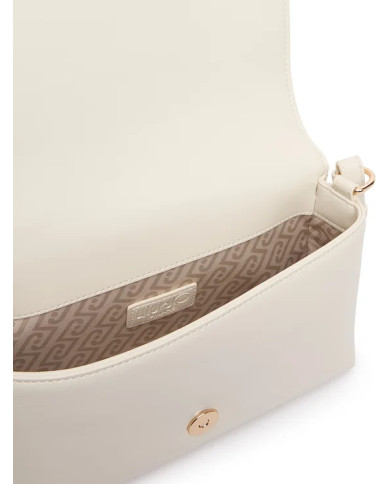 BORSA A SPALLA LIU JO PICCOLA LEATHER BAG CREAM 24X7X15CM AA6224 E0958 X0459 