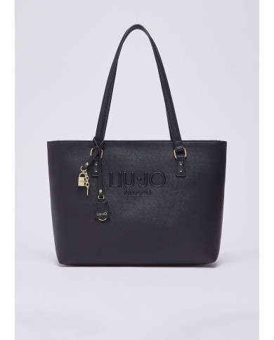 BORSA LIU JO TOTE BAG GRANDE SHOPPING BAG NERO 34X13X27CM AA6321 ES029 22222