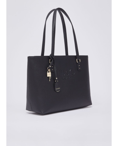 BORSA LIU JO TOTE BAG GRANDE SHOPPING BAG NERO 34X13X27CM AA6321 ES029 22222