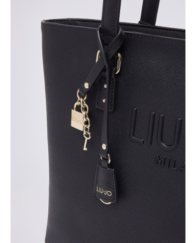 BORSA LIU JO TOTE BAG GRANDE SHOPPING BAG NERO 34X13X27CM AA6321 ES029 22222