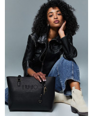 BORSA LIU JO TOTE BAG GRANDE SHOPPING BAG NERO 34X13X27CM AA6321 ES029 22222