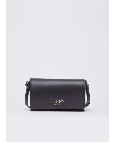 BORSA A SPALLA LIU JO PICCOLA LEATHER BAG NERO 24X7X15CM AA6224 E0958 22222