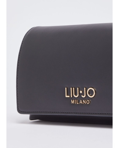 BORSA A SPALLA LIU JO PICCOLA LEATHER BAG NERO 24X7X15CM AA6224 E0958 22222