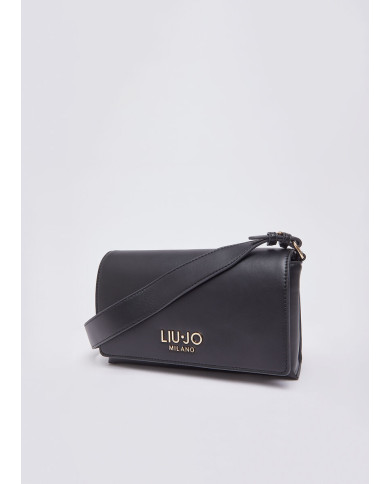 BORSA A SPALLA LIU JO PICCOLA LEATHER BAG NERO 24X7X15CM AA6224 E0958 22222