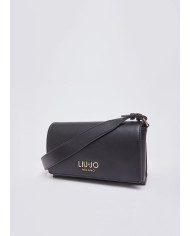 BORSA A SPALLA LIU JO PICCOLA LEATHER BAG NERO 24X7X15CM AA6224 E0958 22222