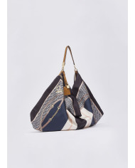BORSA LIU JO FOULARD MEDIAHOBO BAG ST METALL IT DENIM 58X38X5CM AA6194 T2745 P9222