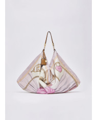 BORSA LIU JO FOULARD HOBO BAG ST META SOFT PEONY 58X38X5CM AA6194 T2745 P9223