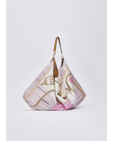 BORSA LIU JO FOULARD HOBO BAG ST META SOFT PEONY 58X38X5CM AA6194 T2745 P9223