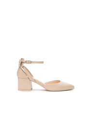 DECOLLETE' NEROGIARDINI DONNA NAPPA PANDORA LINO TPU TENNA NATURALE TACCO 5CM E512350D/453