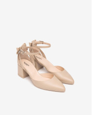 DECOLLETE' NEROGIARDINI DONNA NAPPA PANDORA LINO TPU TENNA NATURALE TACCO 5CM E512350D/453