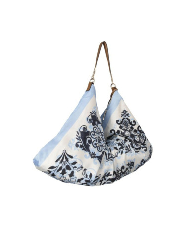 BORSA LIU JO FOULARD MEDIA HOBO BAG ST MAIOLICA IT BLUE 58X38X5CM AA6194 T2745 P9224