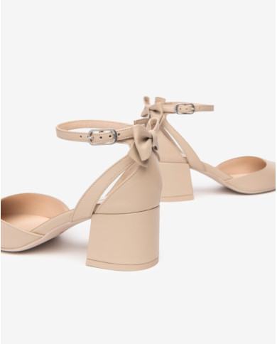 DECOLLETE' NEROGIARDINI DONNA NAPPA PANDORA LINO TPU TENNA NATURALE TACCO 5CM E512350D/453