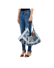 BORSA LIU JO FOULARD MEDIA HOBO BAG ST MAIOLICA IT BLUE 58X38X5CM AA6194 T2745 P9224
