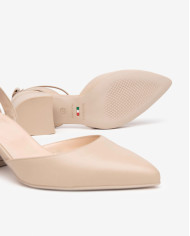 DECOLLETE' NEROGIARDINI DONNA NAPPA PANDORA LINO TPU TENNA NATURALE TACCO 5CM E512350D/453