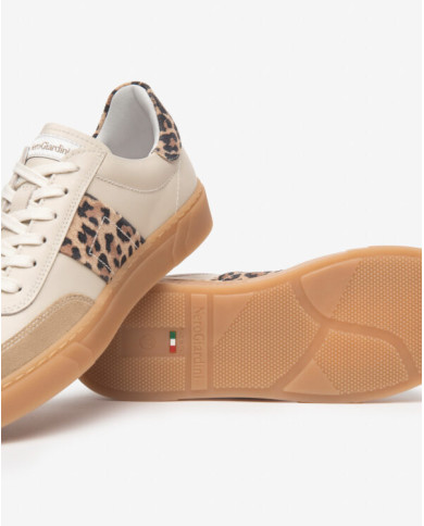SNEAKERS NEROGIARDINI DONNA VELOUR CAMEL VELVET MILK 1039 T.AIDA LEO BEIGE+IRI TR MALAGA E513007D/421