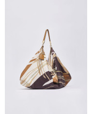 BORSA LIU JO FOULARD MEDIA HOBO BAG BRUSHED CHOCCOLATE 58X38X5CM   AA6194 T2745 P9225
