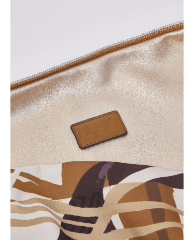 BORSA LIU JO FOULARD MEDIA HOBO BAG BRUSHED CHOCCOLATE 58X38X5CM   AA6194 T2745 P9225