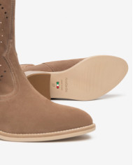 STIVALI CON TACCO NEROGIARDINI DONNA VELOUR MOU TR BASILEA 828 NATURALE E615122D/442