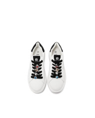 SNEAKERS QUEEN HELENA PLATFORM CON DETTAGLI GIOIELLO X34-1 WHITE BLACK
