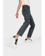 SNEAKERS QUEEN HELENA PLATFORM CON DETTAGLI GIOIELLO X34-1 WHITE BLACK