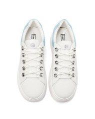 SNEAKERS QUEEN HELENA PLATFORM CON LACCI GIOIELLO X34-11 WHITE/BLU