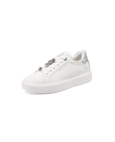 SNEAKERS QUEEN HELENA PLATFORM CON DETTAGLI GIOIELLO X34-1 WHITE/SILVER