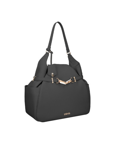 BORSA A SPALLA LIU JO DONNA ECS HOBO NERO 32X14X31CM AA5048 E0037 22222