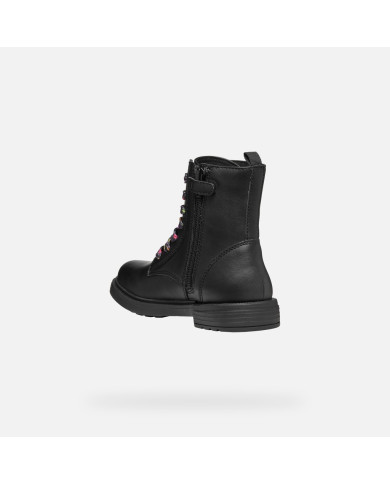 STIVALETTI GEOX BAMBINA J ECLAIR G. D - VIT.SINT. BLACK/MULTICOLOR TG:27 J049QD 0003W C9240/C