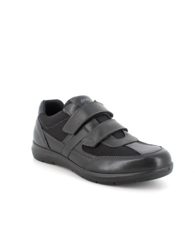 SNEAKERS ENVAL UOMO NAPPA SOFT/RETE NERO STRAPPI 5708400