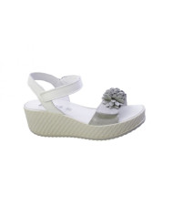 SANDALO CON ZEPPA ENVAL SOFT DONNA CAPRA MET PARKE BIANCO/ARGENTO 5783822
