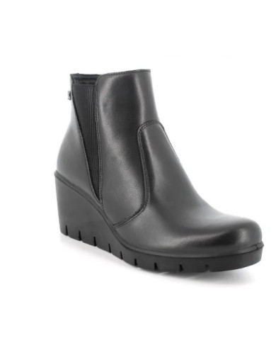 STIVALETTI CON ZEPPA ENVAL SOFT DONNA IN PELLE NERO 4763000