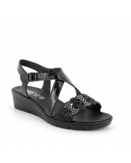 SANDALO CON ZEPPA ENVAL SOFT DONNA NAPLAK NERO 3762900