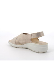 SANDALO CON ZEPPA ENVAL SOFT DONNA CAPRA.LAM.RAMIE PLATINO 5778733