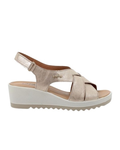 SANDALO CON ZEPPA ENVAL SOFT DONNA CAPRA MET PARKE SABBIA LAMINATO 5781133