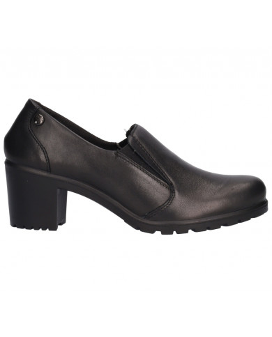MOCASSINO CON TACCO ENVAL SOFT DONNA IN PELLE NERO 4751400