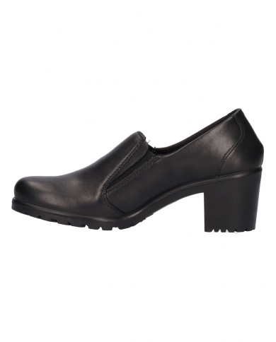 MOCASSINO CON TACCO ENVAL SOFT DONNA IN PELLE NERO 4751400