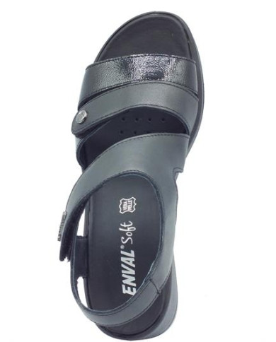 SANDALO CON ZEPPA ENVAL SOFT DONNA NAPPA SOFT  NERO 5781000