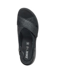 SANDALO CON ZEPPA ENVAL SOFT DONNA CAPRA.LAM.RAMIE NERO 5778700