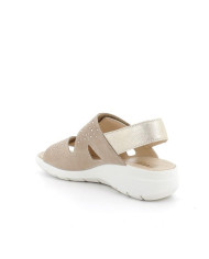 SANDALO CON ZEPPA ENVAL SOFT DONNA CAPRA MET.WASH. PLATINO 5778822