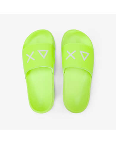 CIABATTE SUN68 DONNA SLIPPERS LOGO GIALLO FLUO X36210 63