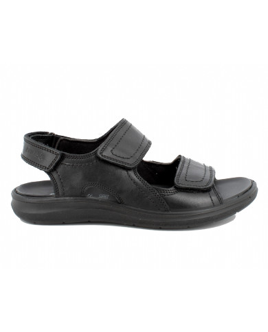 SANDALO ENVAL SOFT UOMO NAPPA SOFT VELCRO NERO 3720200