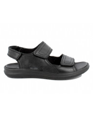 SANDALO ENVAL SOFT UOMO NAPPA SOFT VELCRO NERO 3720200