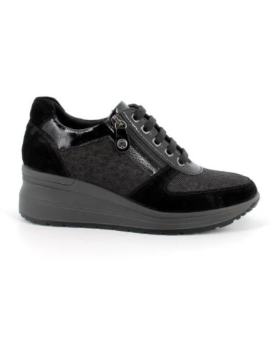 SNEAKERS ENVAL SOFT DONNA ZEPPA CAMOSCIO NERO 4760300