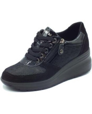 SNEAKERS ENVAL SOFT DONNA ZEPPA CAMOSCIO NERO 4760300