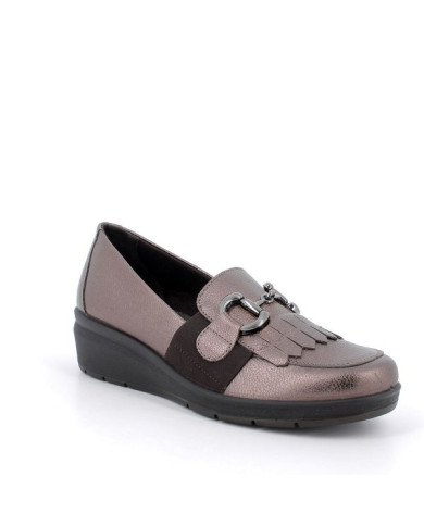MOCASSINI ENVAL SOFT DONNA IN PELLE BRONZO ZEPPA 4,1CM 6763222